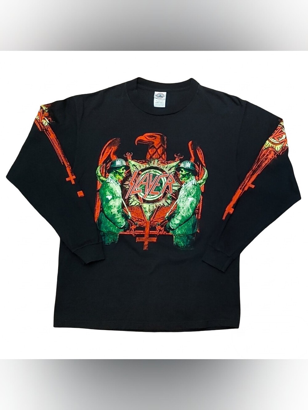 Vtg 2006 Slayer Unholy Alliance Summer Tour Delta Pro Long Sleeve T-Shirt Size L